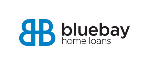 Bluebay Home Loans logo featuring two stylized blue letter B’s on the left and the words "bluebay home loans" in black text on the right, all on a white background.